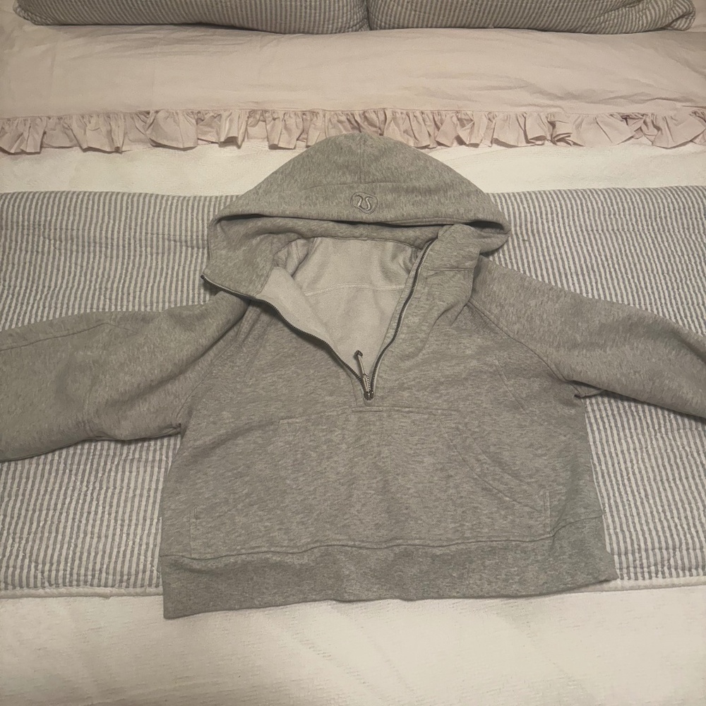 lululemon gray scuba zip up size small